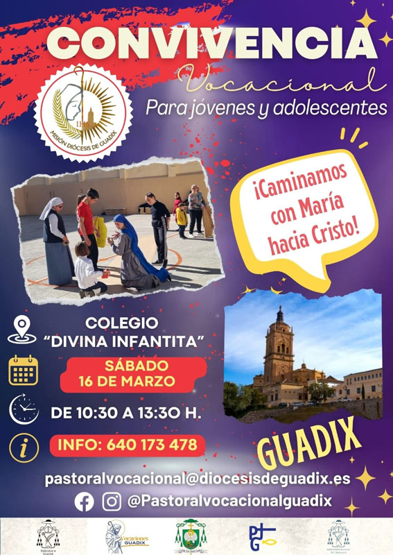 Vocaciones Convivencia vocacional Guadix 16 3 24 cartel